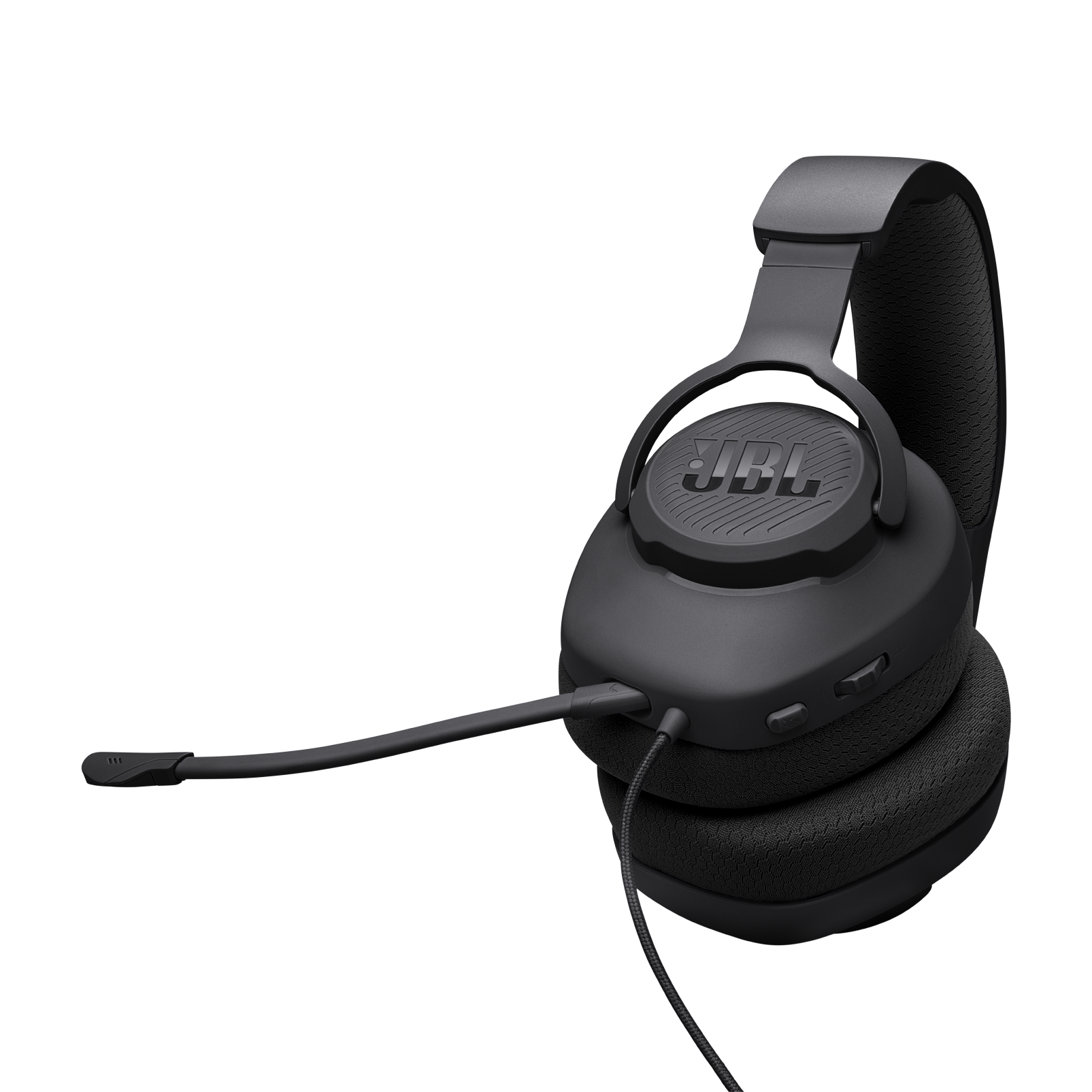 JBL Quantum 100 - Black - Wired over-ear gaming headset with flip-up mic - Detailshot 5